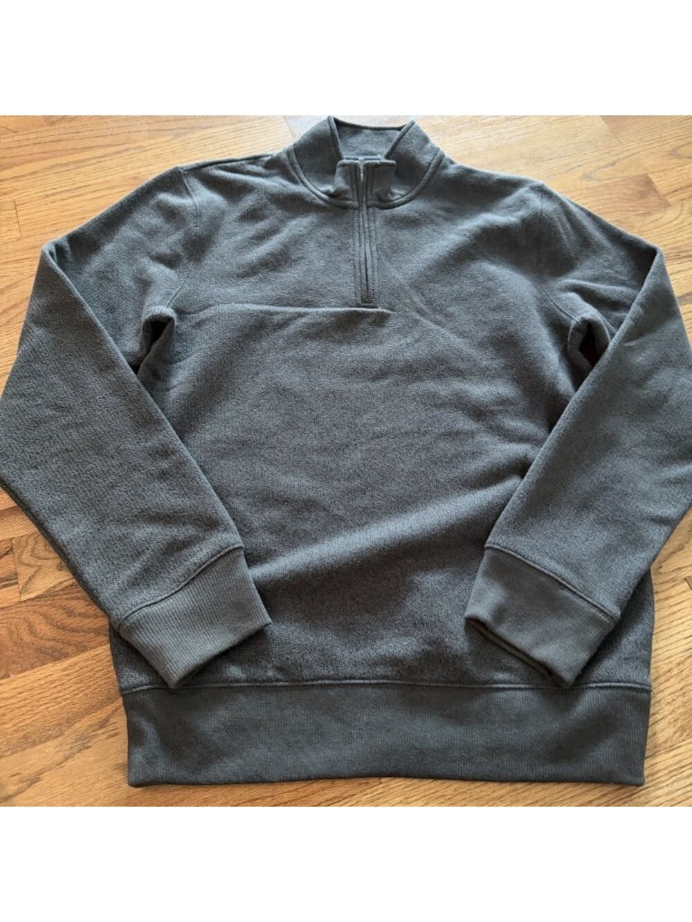 SONOMA MENS SMALL GRAY PULL OVER 3/4 ZIP SHIRT